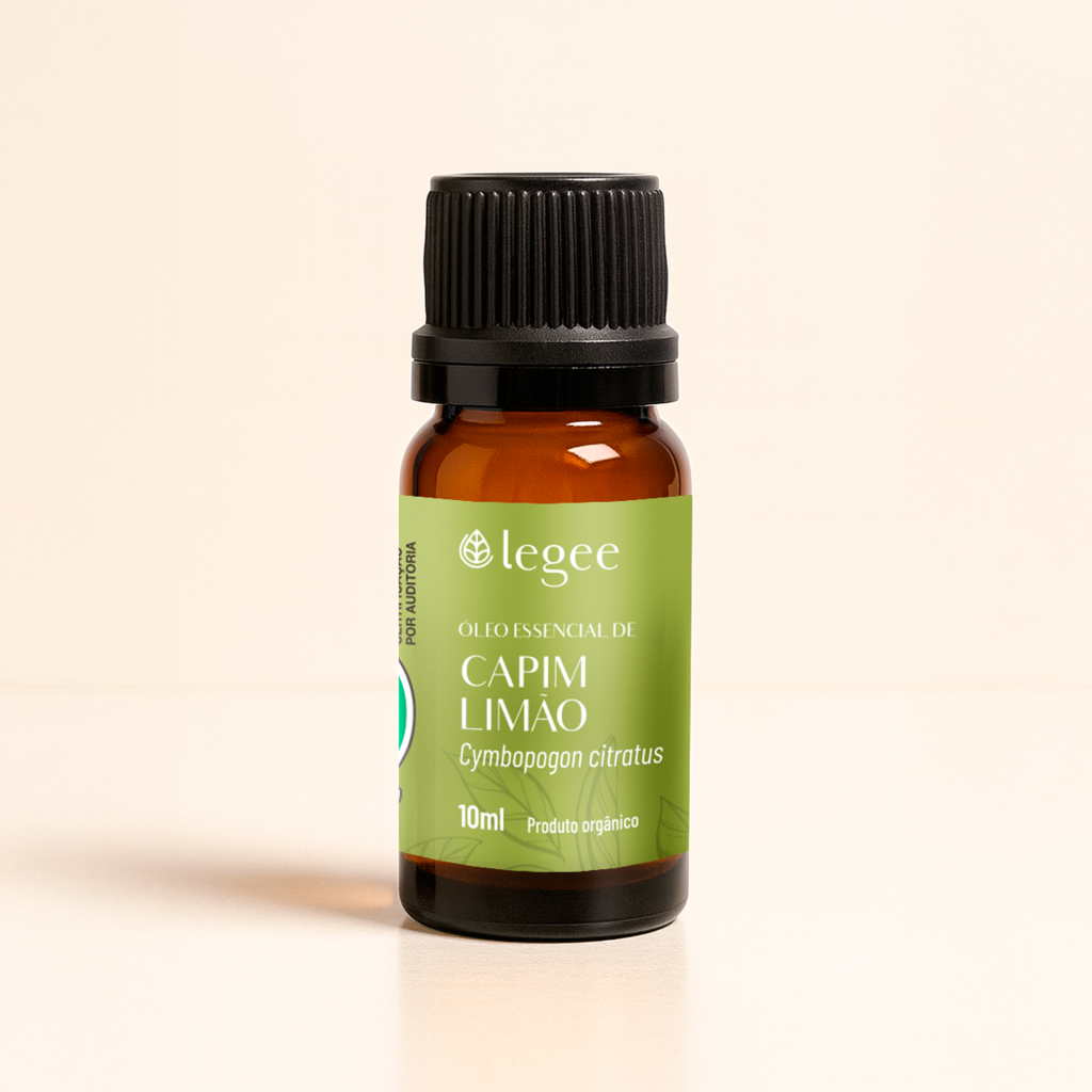 Óleo essencial de Capim Limão (Cymbopogon citratus) ORGÂNICO - 10mL