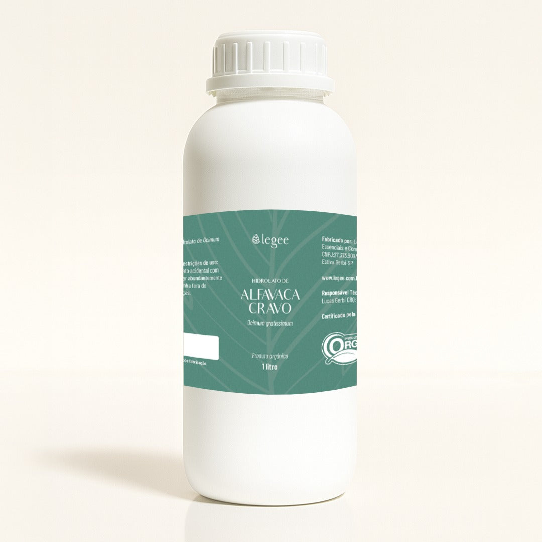 Hidrolato de Alfavaca Cravo (Ocimum gratissimum) ORGÂNICO - 1L