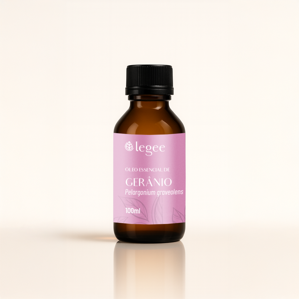 Óleo essencial de Gerânio Bourbon (Pelargonium graveolens) - 100mL