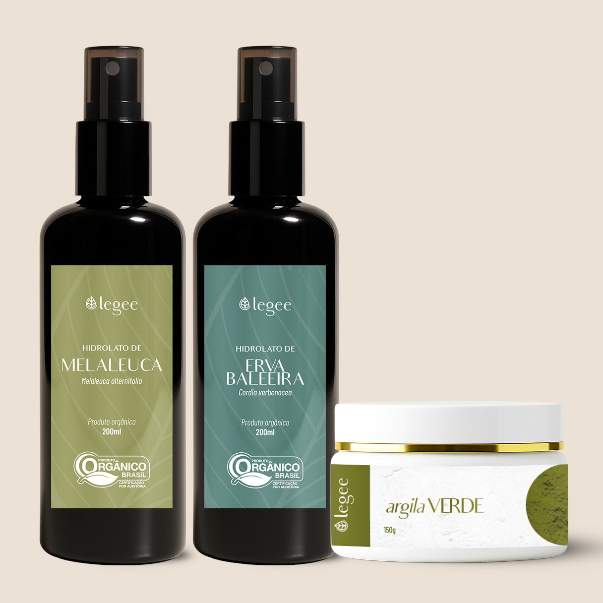 KIT MÁSCARA PELE OLEOSA – ARGILA VERDE + HIDROLATOS
