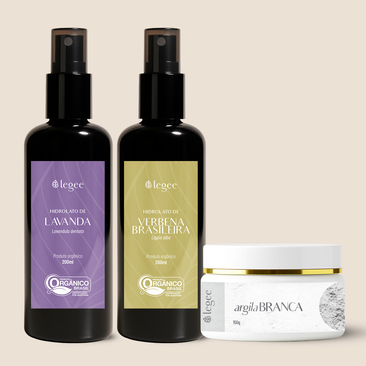 KIT MÁSCARA REJUVENESCEDORA – ARGILA BRANCA + HIDROLATOS