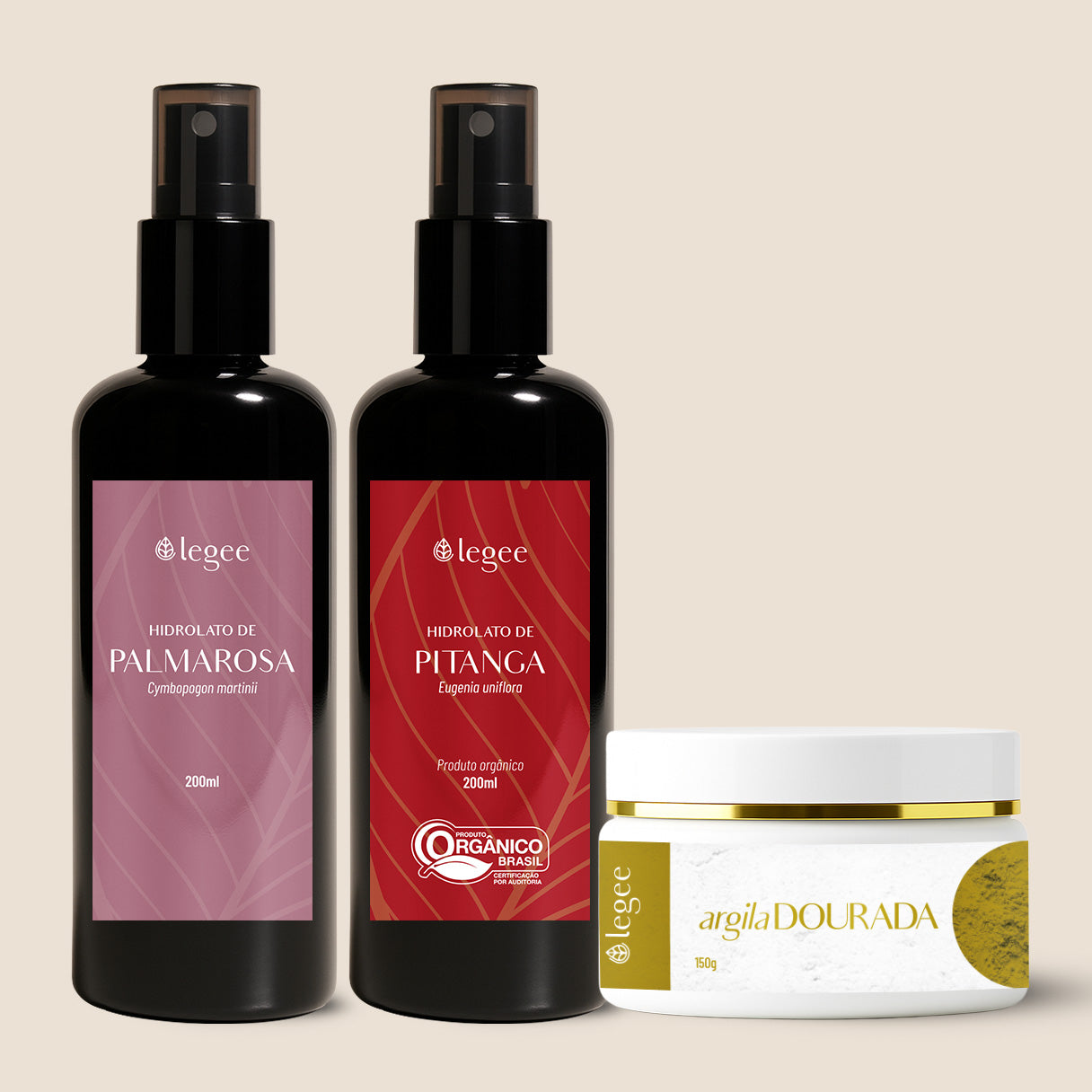 KIT MÁSCARA CLAREAMENTO – ARGILA DOURADA + HIDROLATOS