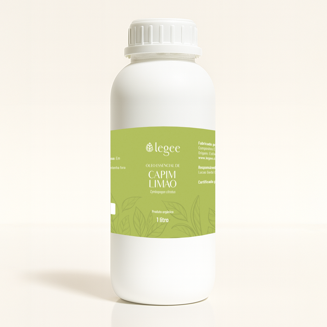 Óleo essencial de Capim Limão (Cymbopogon citratus) ORGÂNICO - 1L