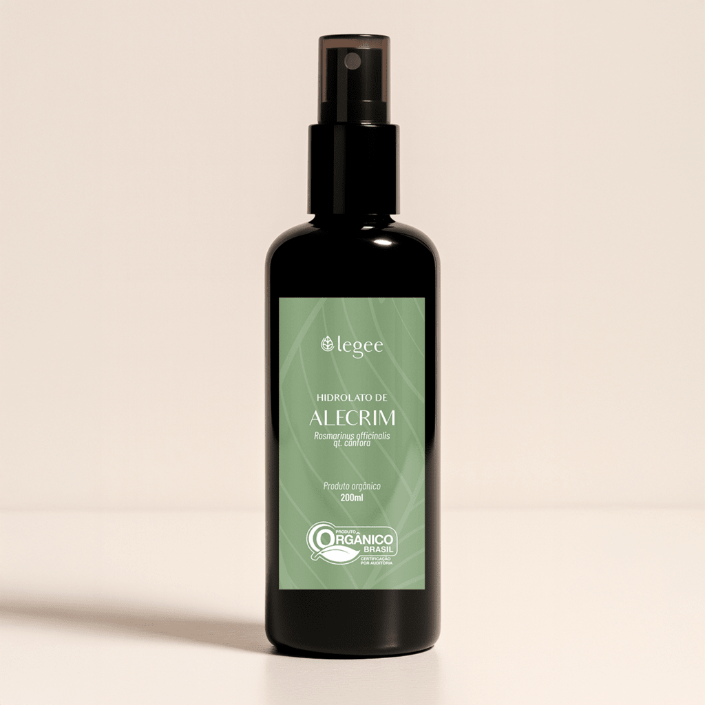Hidrolato de Alecrim (Rosmarinus officinalis QT Cânfora) ORGÂNICO - 200mL - Legee