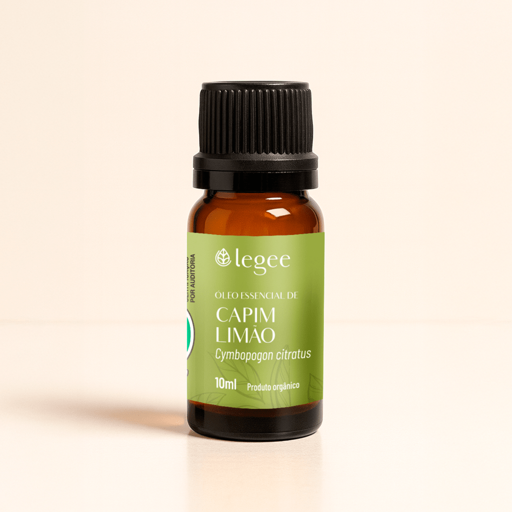 Óleo essencial de Capim Limão (Cymbopogon citratus) ORGÂNICO - 10mL - Legee