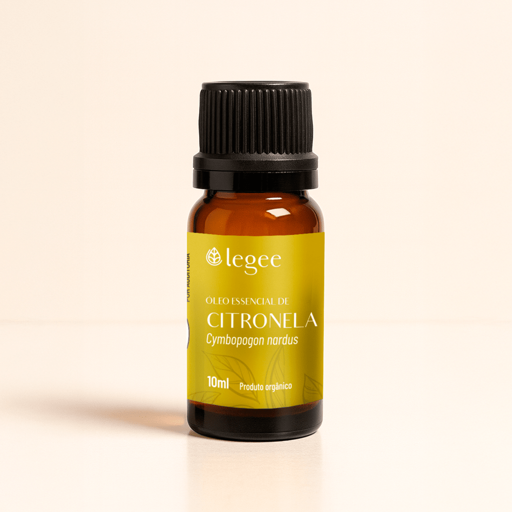 Óleo essencial de Citronela (Cymbopogon nardus) ORGÂNICO - 10mL - Legee