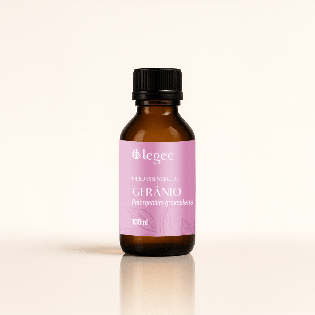 Óleo essencial de Gerânio Bourbon (Pelargonium graveolens) - 100mL - Legee