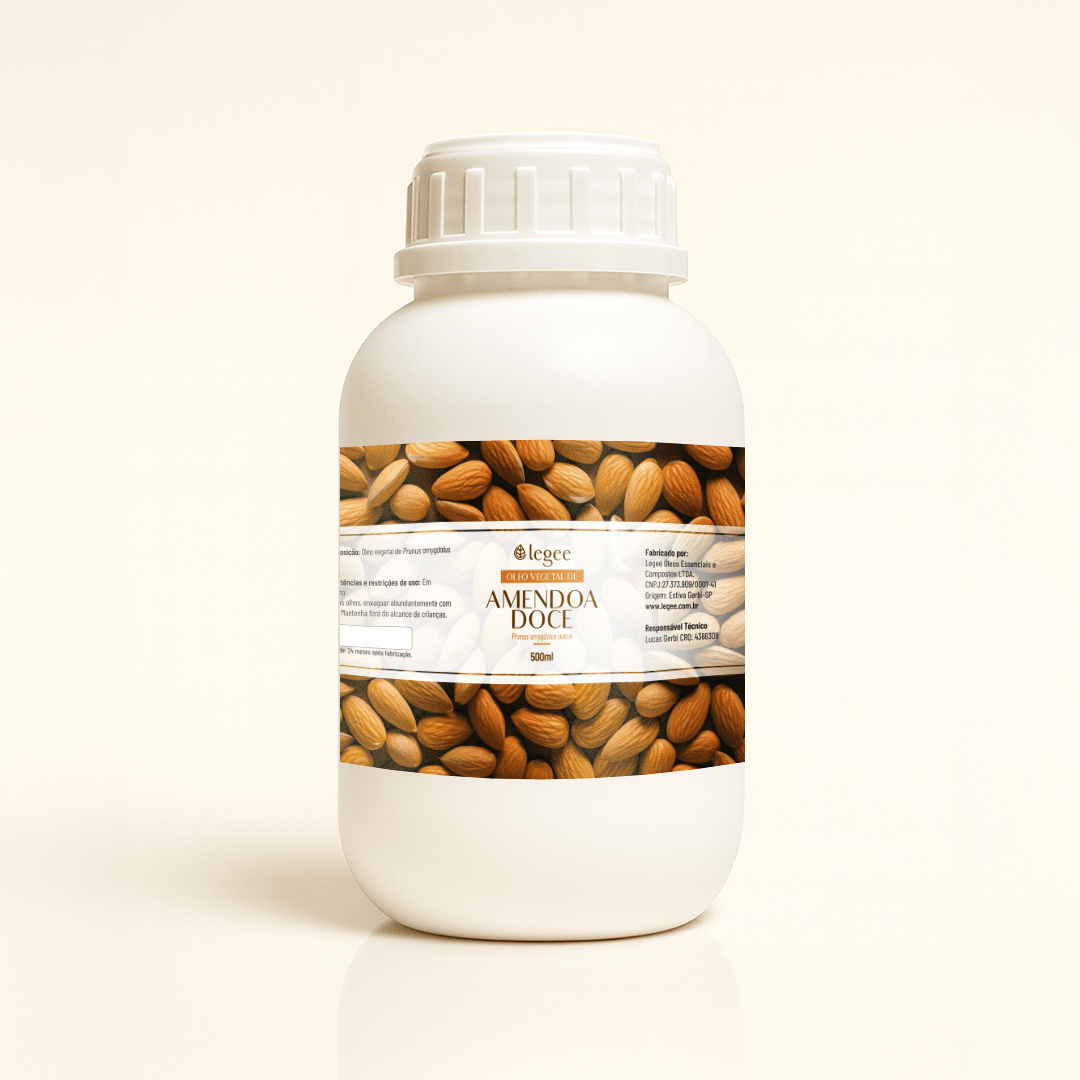 Óleo vegetal de Amêndoa Doce (Prunus amygdalus dulcis) - 500mL - Legee